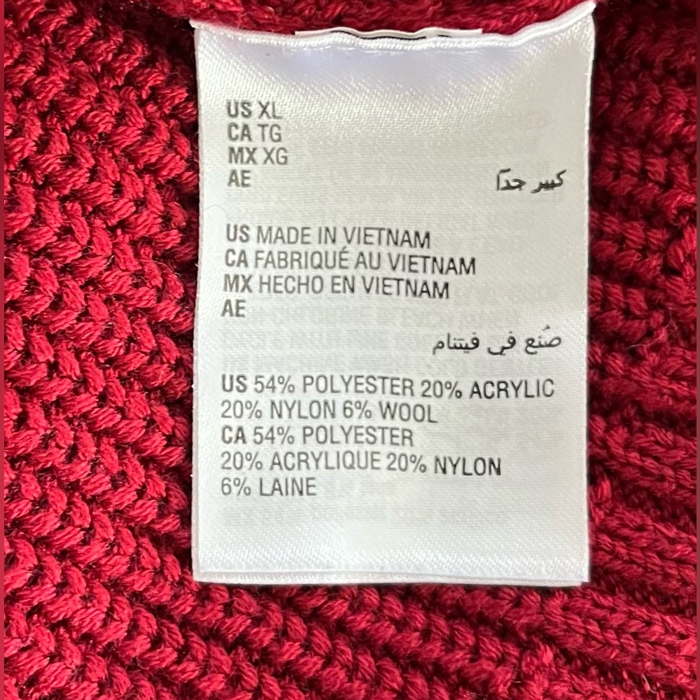 ALFANI Women's NWOT Ribbed 2-Tone (Red/Purple) Turtleneck Sweater. Size: (XL). - Picture 8 of 10